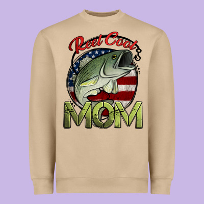 Reel Cool Mom Fishing Heavyweight Sweatshirt Designed By Jasminsmagicworld