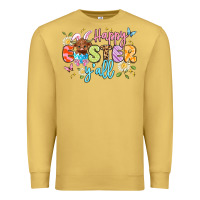 Antique Gold happy easter yall Premium Sweatshirt - Artiststas