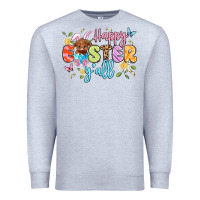 Heather Grey happy easter yall Premium Sweatshirt - Artiststas