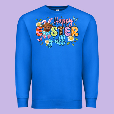 Happy Easter Yall Premium Sweatshirt Designed By Artiststas