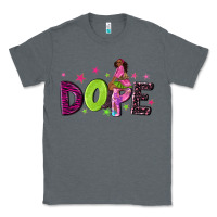 Charcoal Heather dope with afro black woman Classic Tee - NancyCooperArtShop