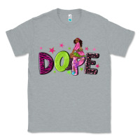 Heather Grey dope with afro black woman Classic Tee - NancyCooperArtShop