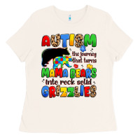 Autism The Journey That Turns Mama Bears Ladies Tee | Teevron