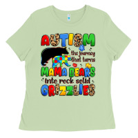 Matcha autism the journey that turns mama bears Ladies Tee - JahusDesignShop