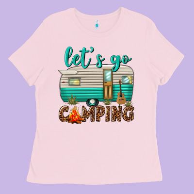 Lets Go Camping Ladies Tee Designed By Texasbilliewilder