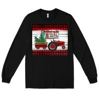 Black christmas on the farm tractor Long Sleeve Tee - Jasminsmagicworld