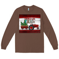 Chestnut christmas on the farm tractor Long Sleeve Tee - Jasminsmagicworld
