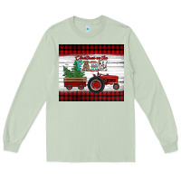 Matcha christmas on the farm tractor Long Sleeve Tee - Jasminsmagicworld