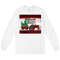 White christmas on the farm tractor Long Sleeve Tee - Jasminsmagicworld