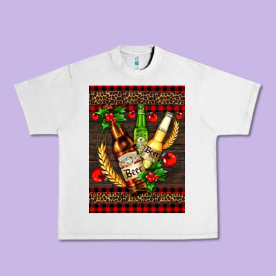 Beer Bottles With Mistletoe Urban Heavy Tee Designed By Adodesignshop