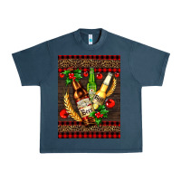 Midnight Navy beer bottles with mistletoe Urban Heavy Tee - AdoDesignShop