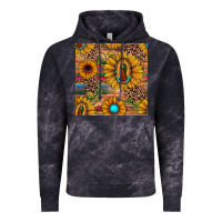 Cloud Black our lady of guadalupe sunflower  seamless pattern Vintage Hoodie - JahusDesignShop