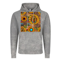 Cloud Rock our lady of guadalupe sunflower  seamless pattern Vintage Hoodie - JahusDesignShop