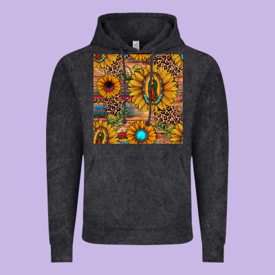 Our Lady Of Guadalupe Sunflower  Seamless Pattern Vintage Hoodie Designed By Jahusdesignshop