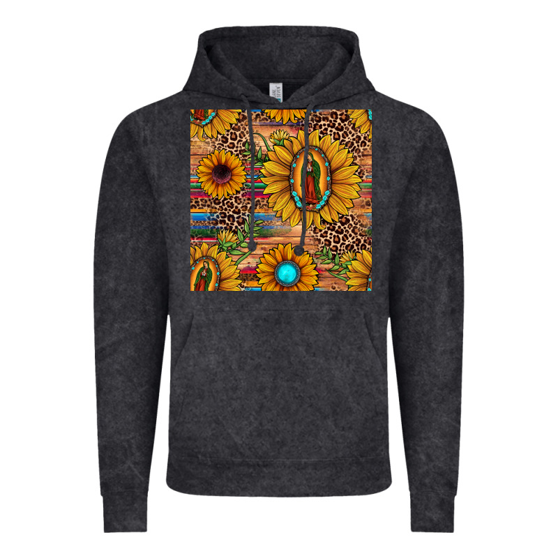 Our Lady Of Guadalupe Sunflower  Seamless Pattern Vintage Hoodie by JahusDesignShop | Teevron