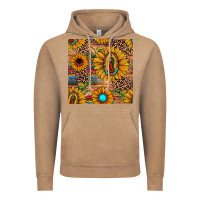 Vintage Coffee our lady of guadalupe sunflower  seamless pattern Vintage Hoodie - JahusDesignShop