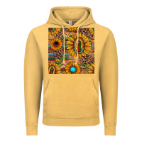 Vintage Mustard our lady of guadalupe sunflower  seamless pattern Vintage Hoodie - JahusDesignShop
