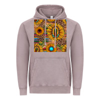 Vintage Zinc our lady of guadalupe sunflower  seamless pattern Vintage Hoodie - JahusDesignShop