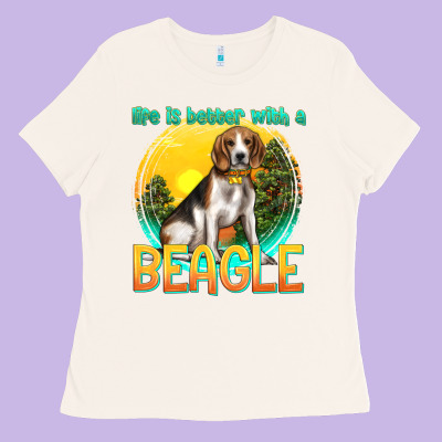Life Is Better With A Beagle Ladies Tee Designed By Texasbilliewilder