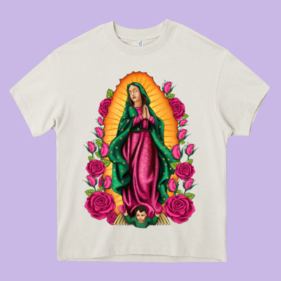 Our Lady Of Guadalupe Heavy Core Tee Designed By Artiststas
