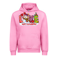 Fuchsia Pink love christmas snowman Urban Hoodie - CowGirlArtShop