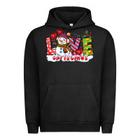 Pigment Black love christmas snowman Urban Hoodie - CowGirlArtShop