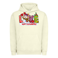 Pigment Pistachio love christmas snowman Urban Hoodie - CowGirlArtShop