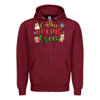 Burgundy cookie baking crew Zipper Hoodie - MaliasSmallBusiness