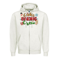 Oatmeal Heather cookie baking crew Zipper Hoodie - MaliasSmallBusiness