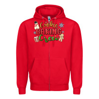 Red cookie baking crew Zipper Hoodie - MaliasSmallBusiness