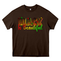 Chocolate Brown black is beautiful juneteenth Heavy Core Tee - texasbilliewilder