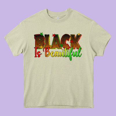 Black Is Beautiful Juneteenth Heavy Core Tee Designed By Texasbilliewilder
