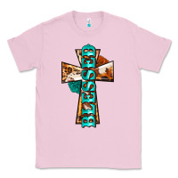 Bubblegum Pink blessed cross Classic Tee - BarkalooDesign