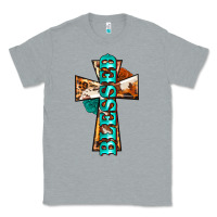 Heather Grey blessed cross Classic Tee - BarkalooDesign