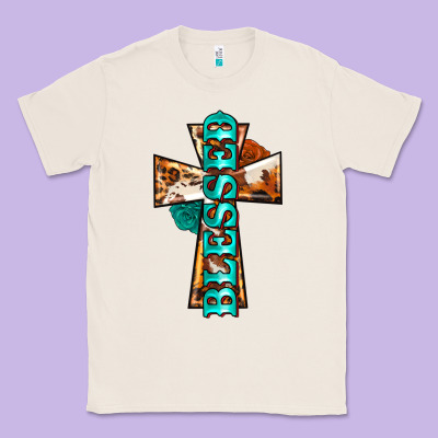 Blessed Cross Classic Tee Designed By Barkaloodesign