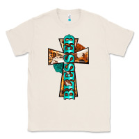 Natural blessed cross Classic Tee - BarkalooDesign