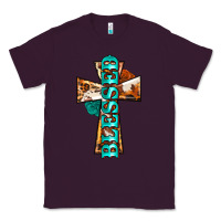 Plum blessed cross Classic Tee - BarkalooDesign