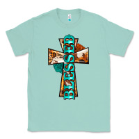 Seafoam blessed cross Classic Tee - BarkalooDesign