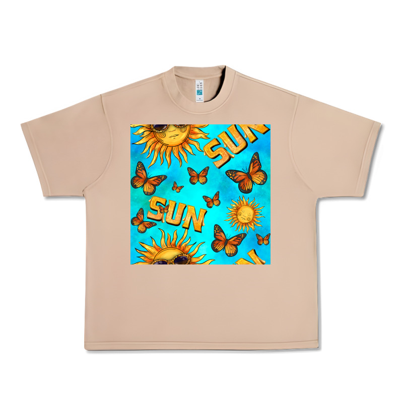 Sun With Butterfly Seamless Pattern Urban Heavy Tee by BundleAndBundleShop | Teevron