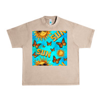 French Oak sun with butterfly seamless pattern Urban Heavy Tee - BundleAndBundleShop