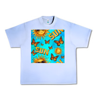 Grape Ice sun with butterfly seamless pattern Urban Heavy Tee - BundleAndBundleShop