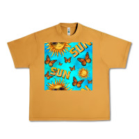 Peanut Butter sun with butterfly seamless pattern Urban Heavy Tee - BundleAndBundleShop