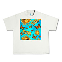 Pistachio sun with butterfly seamless pattern Urban Heavy Tee - BundleAndBundleShop