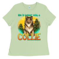 Matcha life is better with a collie Ladies Tee - texasbilliewilder