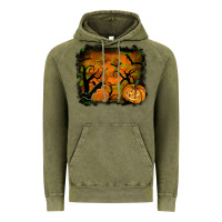 Vintage Olive Halloween Background Vintage Hoodie - RanaPortraitStore