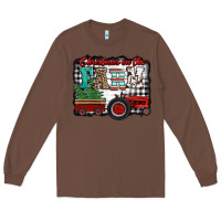 Chestnut christmas on the farm tractor buffalo plaid Long Sleeve Tee - Jasminsmagicworld