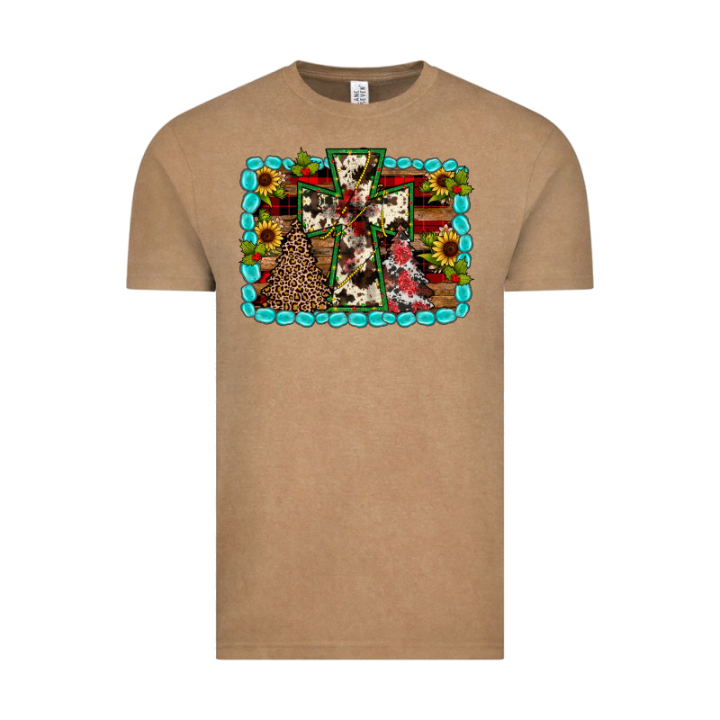 Christmas Cross Vintage Tee by JahusDesignShop | Teevron