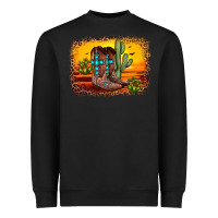 Cross Sunset Backgraund Heavyweight Sweatshirt | Teevron