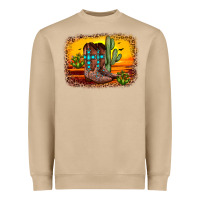 Mushroom cross sunset backgraund Heavyweight Sweatshirt - JahusDesignShop