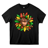 Black black history sunflower Heavy Core Tee - texasbilliewilder